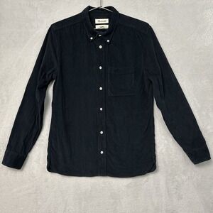 Madewell Mens Perfect Fit Corduroy Button Down Shirt Black Size Small